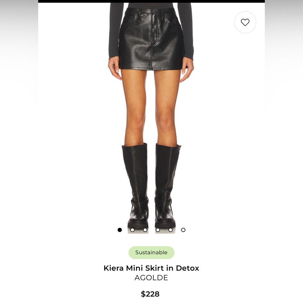 Agolde Black Mini Skirt